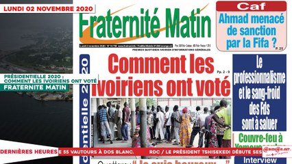 Le Titrologue du 02 Novembre 2020 : 48h après le scrutin présidentiel, que disent les journaux?