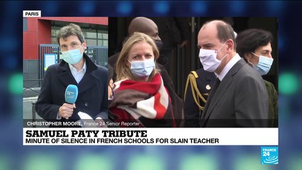 Minute of silence in French schools for slain teacher