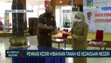 Pemkab Kediri Hibahkan 800 Meter Persegi Tanah Kepada Kejaksaan Negeri