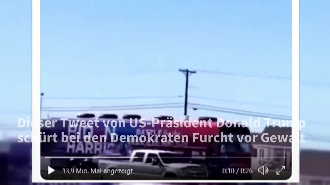 Angriff von Trump-Anhängern auf Biden-Bus schürt Sorge vor Gewalt