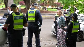 20201031 Reporter with Work Permit and Doctor Permit - Arrested by  Dan's Vic Police