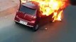 गाजियाबाद में चलती कार में लगी भयंकर आग