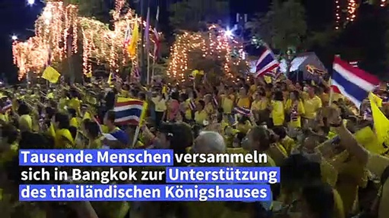 Tausende Unterstützer feiern Thailands König in Bangkok