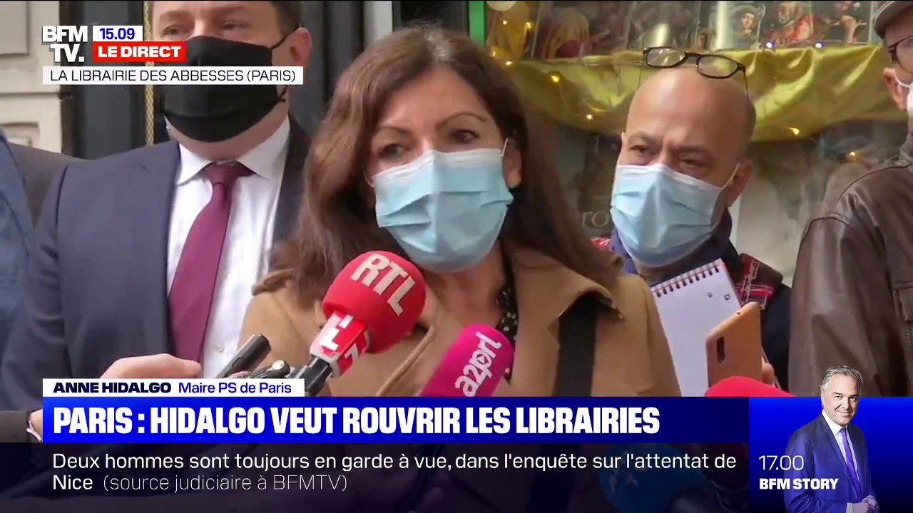 Reconfinement: pour Anne Hidalgo, "les librairies doivent rouvrir le plus vite possible"