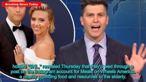 'You just married Scarlett Johansson'- Colin Jost debuts his wedding ring on 'SNL' - Breaking N...