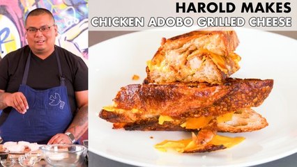 Harold Makes Chicken Adobo Grilled Cheese