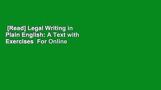 [Read] Legal Writing in Plain English: A Text with Exercises  For Online
