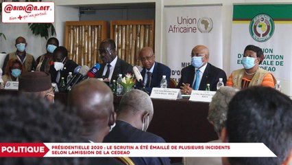 Présidentielle 2020 : le scrutin a été émaillé de plusieurs incidents selon la Mission de la CEDEAO