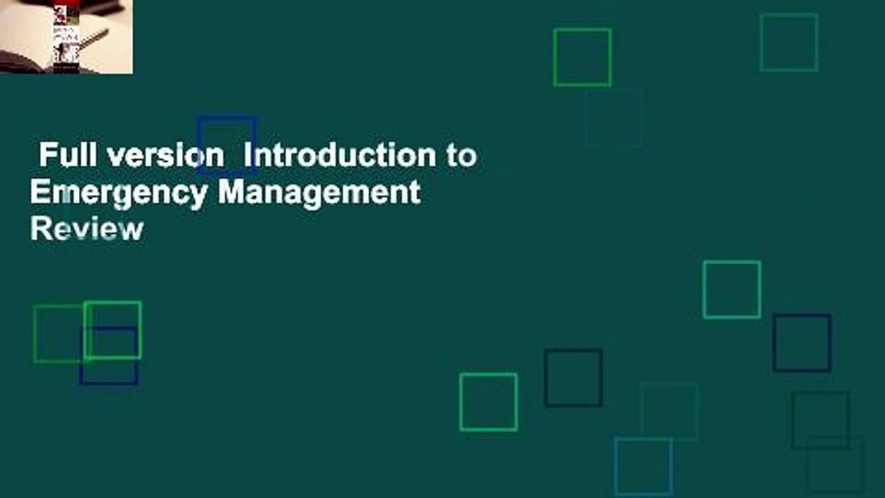 Full version  Introduction to Emergency Management  Review