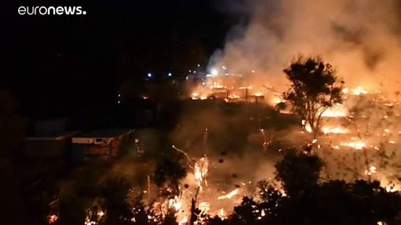 Новый пожар в лагере мигрантов на Самосе