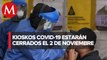 Kioskos covid-19 cerrarán este 2 de noviembre en CdMx