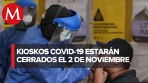 Kioskos covid-19 cerrarán este 2 de noviembre en CdMx