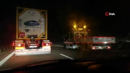 Isınan lastik otomobili alev topuna çevirdi