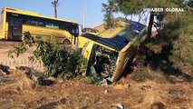 Gaziantep'te yolcu minibüsü devrildi: 14 kişi yaralandı