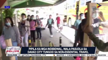 #PTVBalitaNgayon | Pipila ka mga indibidwal, wala pasudla sa Davao City tungod sa non-essential travel