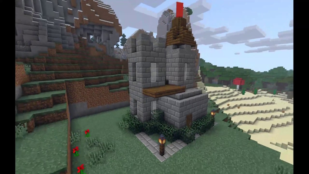 How to build a tiny 8x8 castle in Minecraft