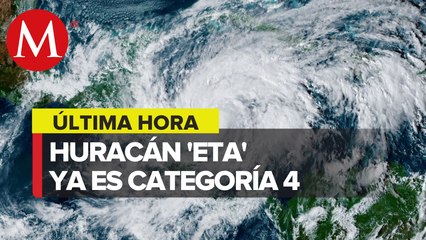 "ETA" se fortalece a huracán categoría 4; continúa su avance a Centroamérica