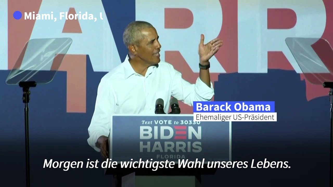 Obama: 'Die wichtigste Wahl unseres Lebens'