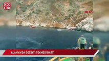 Alanya'da gezinti teknesi battı