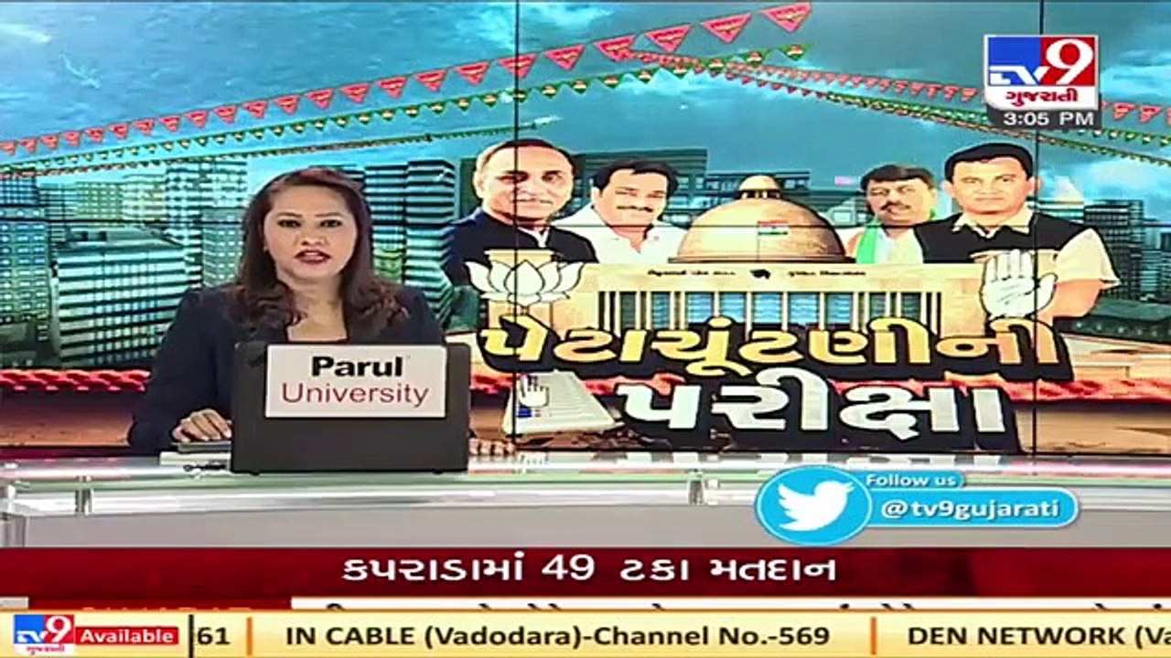 Gujarat by polls  41.24  voter turnout recorded at 8 seats of Gujarat Vidhan Sabha till the time