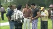 Madhuri Dixit, Akshay Kumar, Saif Ali Khan and Amrish Puri on the sets of 'Arzoo'