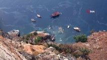 Alabora olan teknedeki 5'i Türk mürettebat 37 kişi sağ olarak kurtarıldı