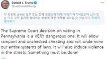 트위터, '연방대법원 비판' 트럼프 트윗에 경고 표시 / YTN