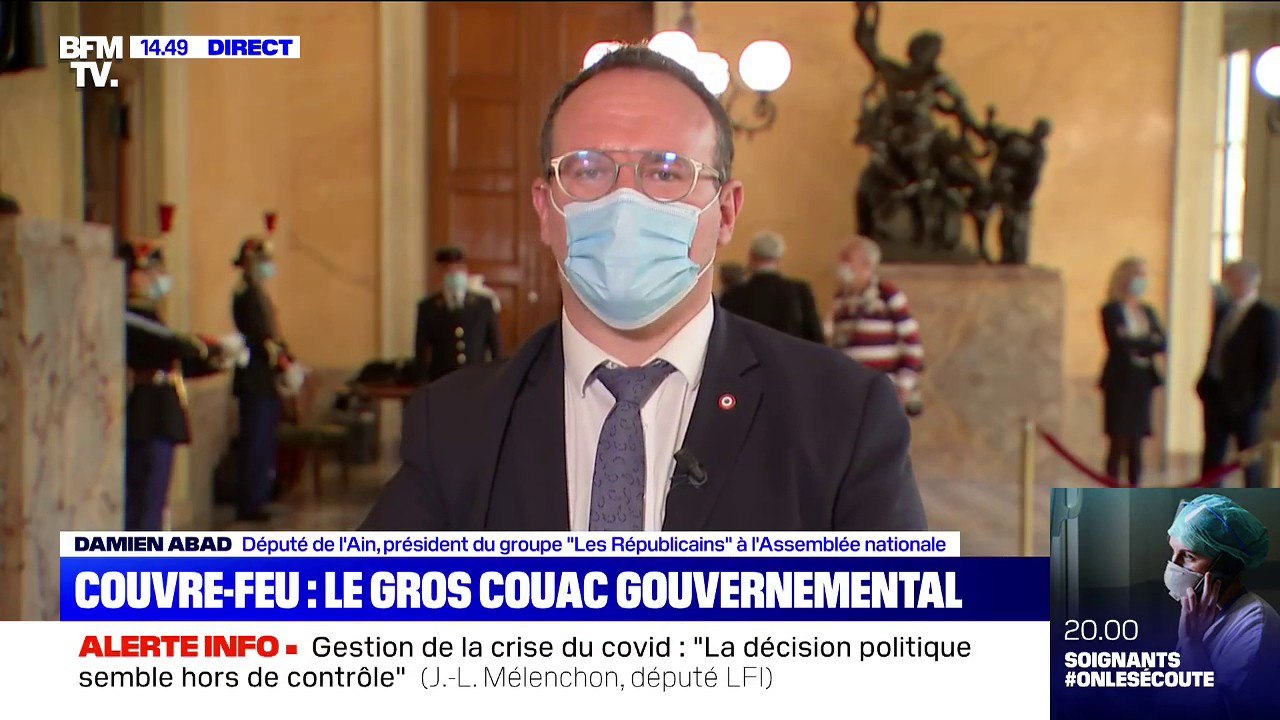Damien Abad (LR) sur le couvre-feu à Paris: "les Français n'y comprennent plus rien"