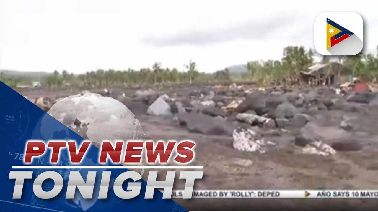 Guinobatan, one of Albay's hardest hit towns, at the foot of Mt. Mayon