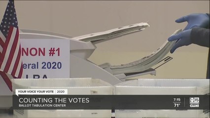Ballots are being counted at ballot tabulation centers