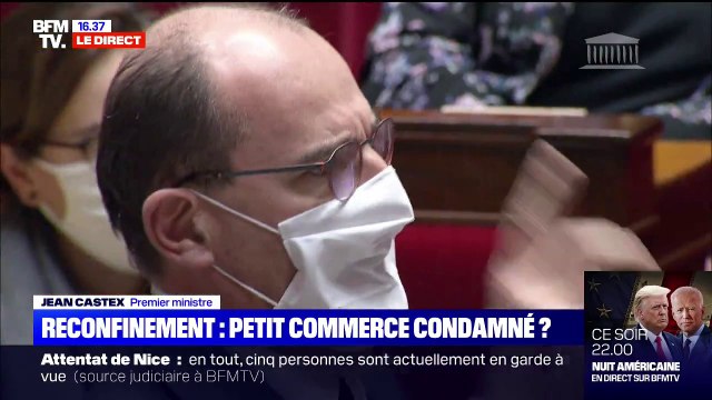Interrogé sur la fermeture des petits commerces lors du reconfinement, Jean Castex s'emporte à l'Assemblée nationale