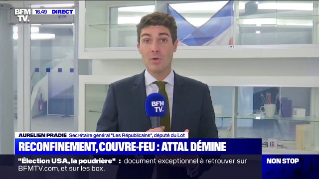 Crise du Covid: pour Aurélien Pradié (LR), on ne peut pas mener une guerre sanitaire en ayant des bricoleurs à tous les étages