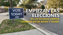 Empiezan las elecciones en un Estados Unidos dividido entre Trump y Biden