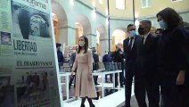 Ayuso visita la exposicion 'El terror a portada. 60 anos del terrorismo en Espana'