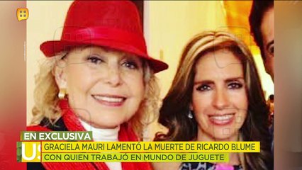 Graciela Mauri lamentó la muerte del actor Ricardo Blume, quien era como un padre. | Ventaneando