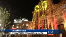 Los cementerios permanecieron cerrados en la capital