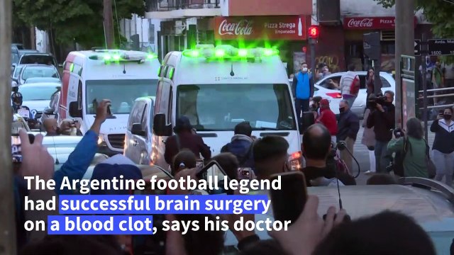 Fans gather at clinic as Maradona undergoes successful brain surgery