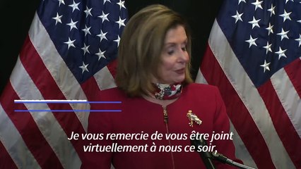 Nancy Pelosi félicite les démocrates pour avoir conservé leur majorité à la Chambre