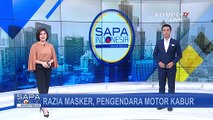 Pengendara Motor Nekat Kabur saat Razia Masker di Jakarta