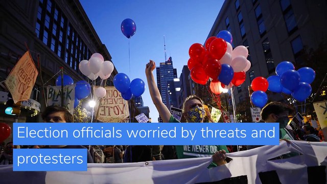 Election officials worried by threats and protesters, and other top stories in US news from November 07, 2020.
