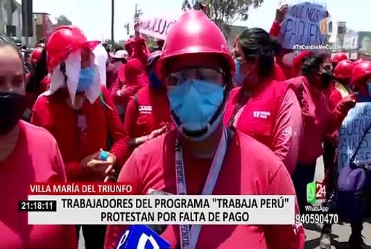 VMT: obreros del programa Trabaja Perú protestan por falta de pago