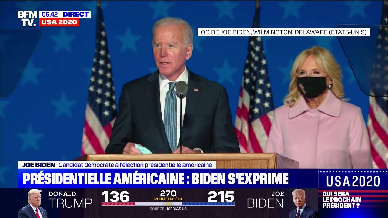 Joe Biden: "Nous sommes en bonne voie pour gagner l'élection"