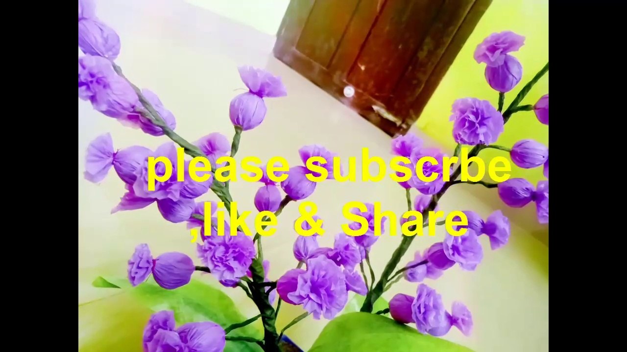 DIY Easy Flower Making Using Plastic Bag Paper Craft DIY Reused Idea