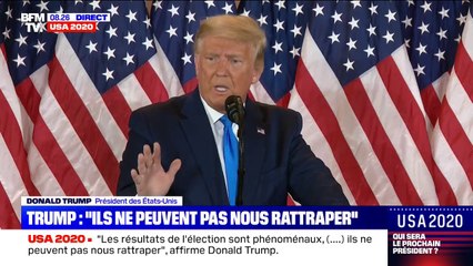 "C'est de la fraude !": Donald Trump menace de passer par les tribunaux et revendique sa victoire