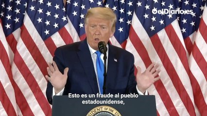 Donald Trump aprovecha la incertidumbre del recuento para presentarse como ganador y denunciar sin pruebas "un fraude"