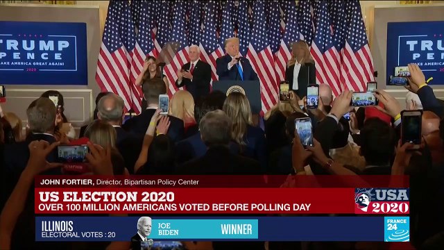 Unable to claim victory, Trump threatens lawsuits in key states