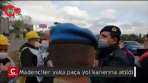 Madenciler Jandarma tarafından yaka paça yol kenarına atıldı