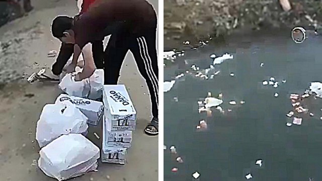 Des Egyptiens boycottent les produits français en polluant leur rivière