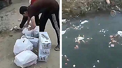 Des Egyptiens boycottent les produits français en polluant leur rivière