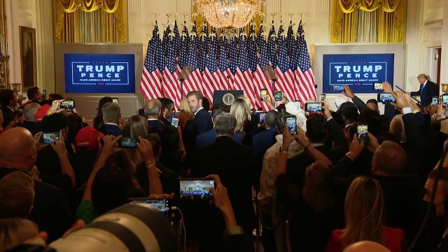 Trump falsely claims US election victory but Biden also predicts win